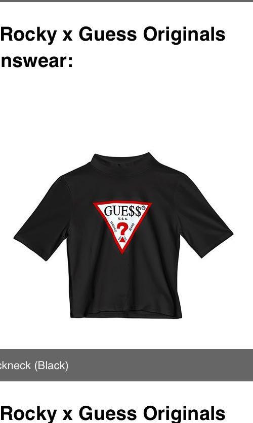 GUESS ASAP ROCKY GUE$$ Mock Neck Top, Men's Fashion, Tops & Sets, & Polo Shirts on Carousell