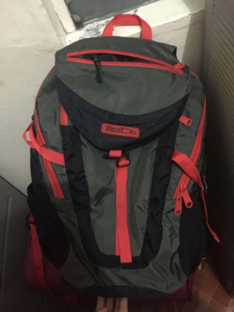 hawk bag red and gray