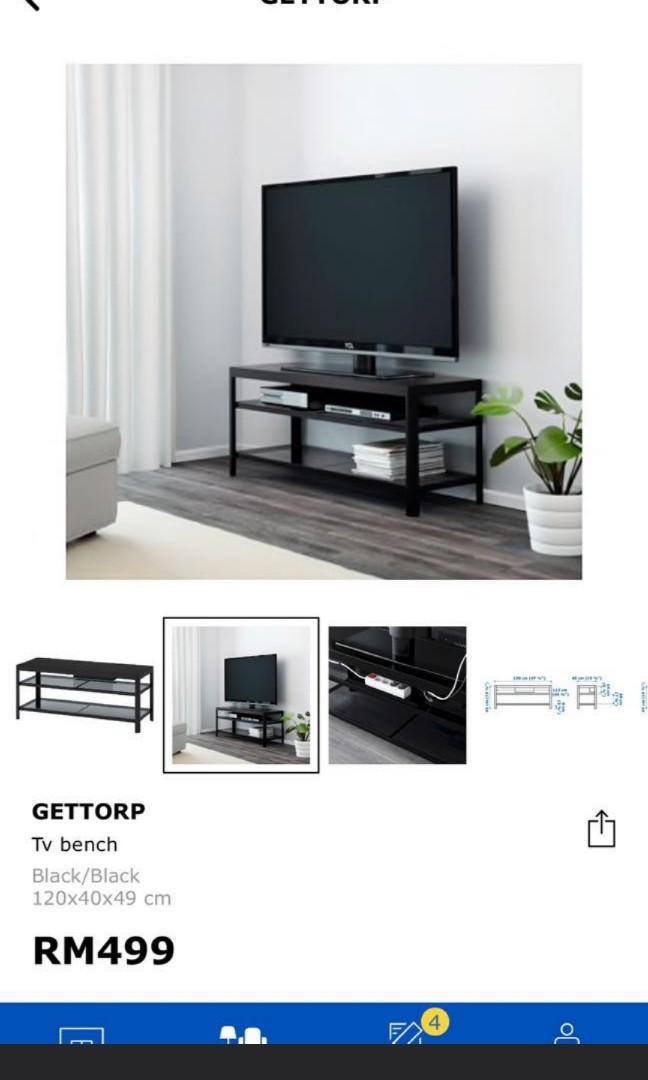 Ikea Gettorp Tv Bench Home Furniture Furniture On Carousell