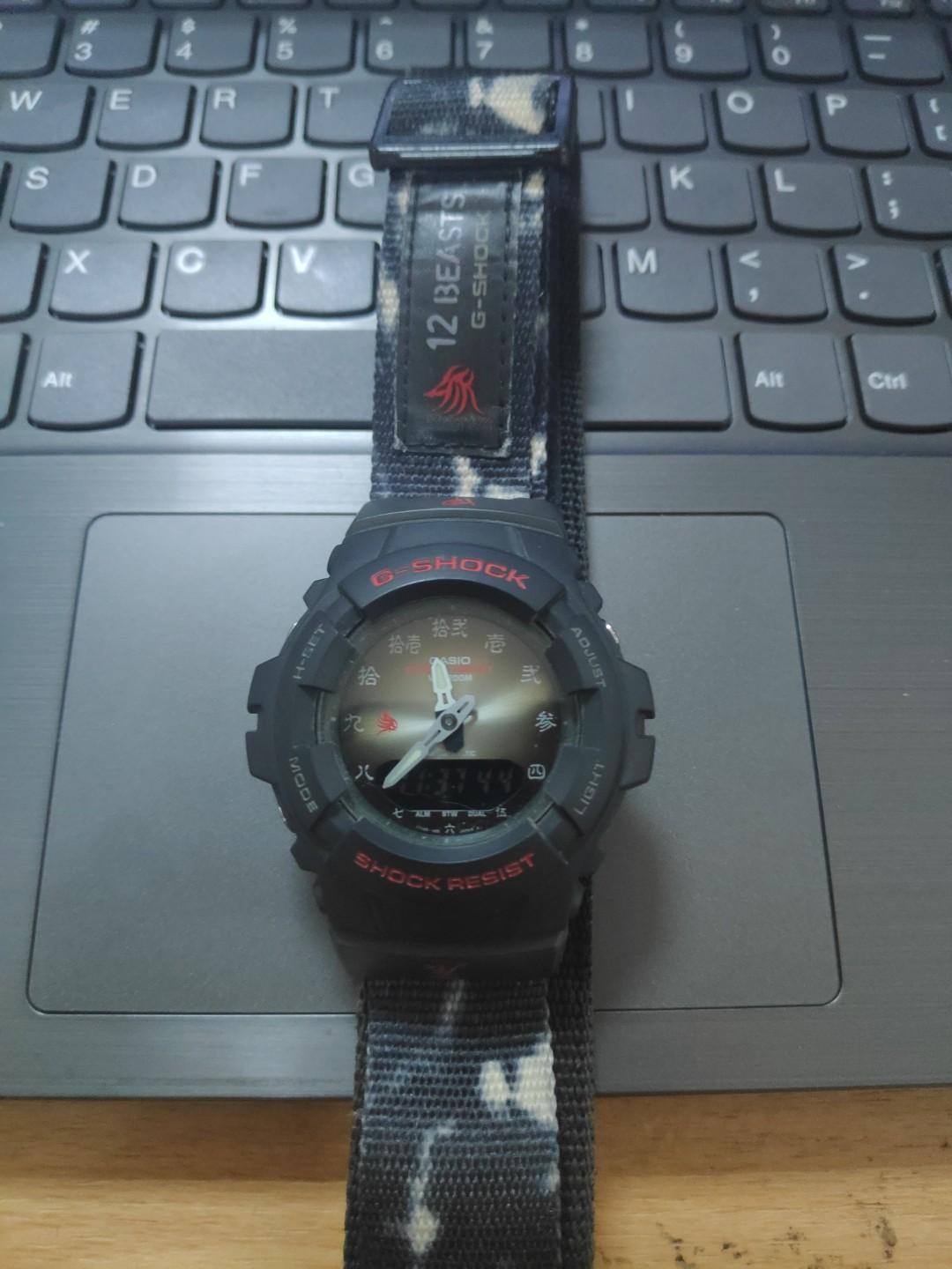Jual G-Shock G-100BT series 12 Beast, Fesyen Pria, Jam Tangan di Carousell