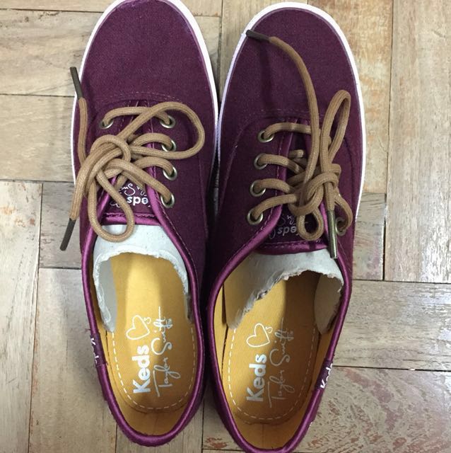 burgundy keds