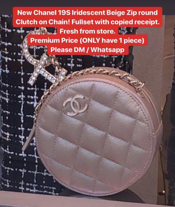 chanel round clutch with chain