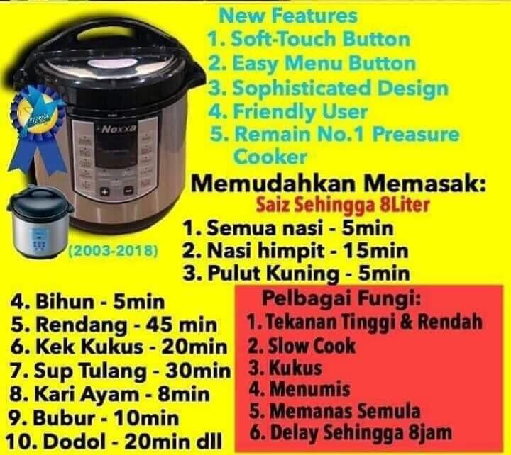 Noxxa Pressure Cooker Kitchen Appliances On Carousell