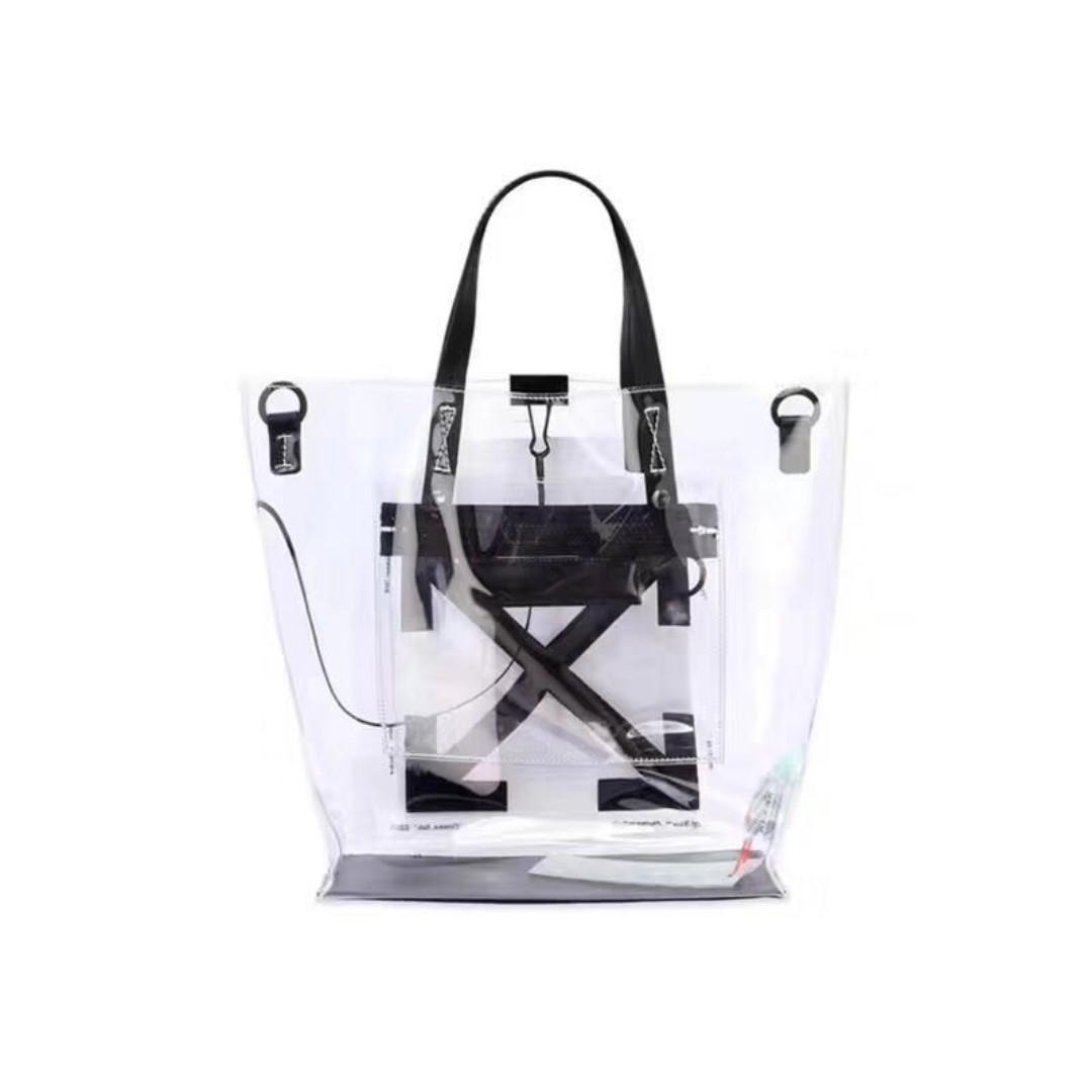 clear off white bag