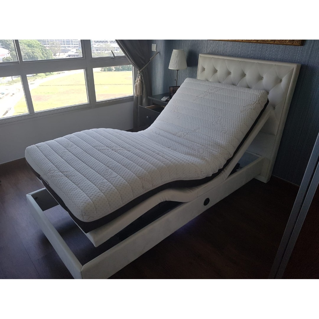 Oxford Adjustable Bed & Firm Mattress, Furniture & Home Living