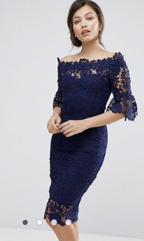 Paper dolls navy crochet on sale dress