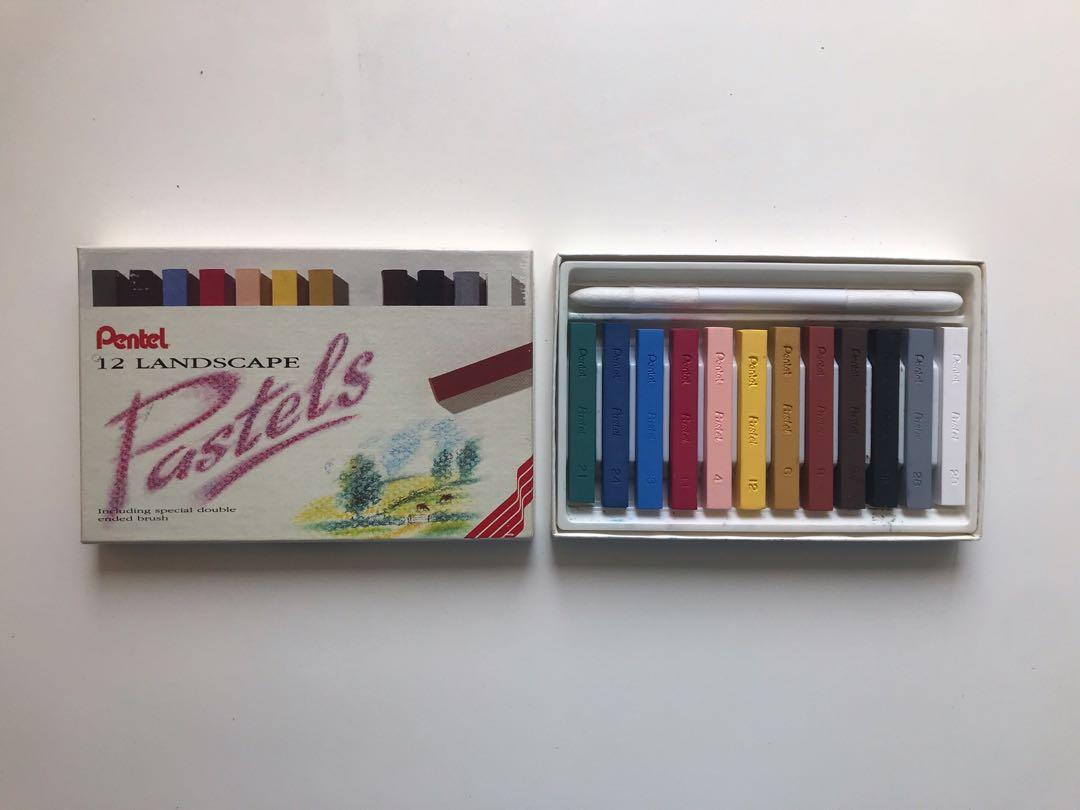 Pentel 12 Landscape Chalk Pastels 12色乾粉筆 手作 自家設計 美術工具 Carousell