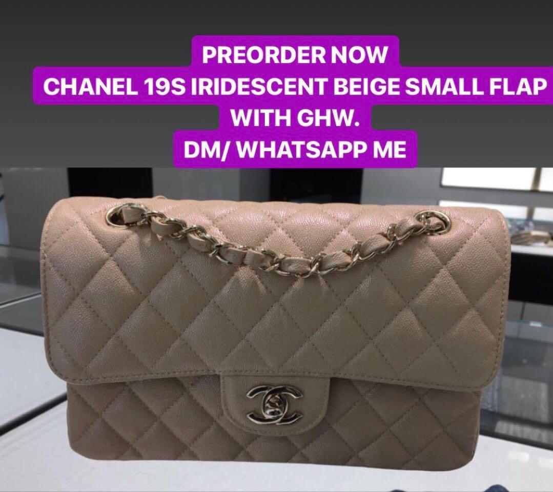 Chanel 19s iridescent beige deals