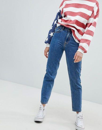 pull and bear high waisted mom jeans