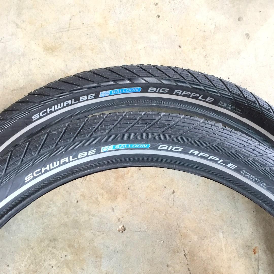 Schwalbe Big Apple 20X2.0 $40 per pc, Sports Equipment, Bicycles ...