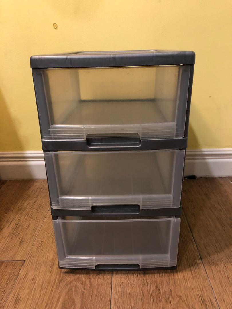 Small Toyogo 3 Tier Drawer Storage Furniture Shelves Drawers