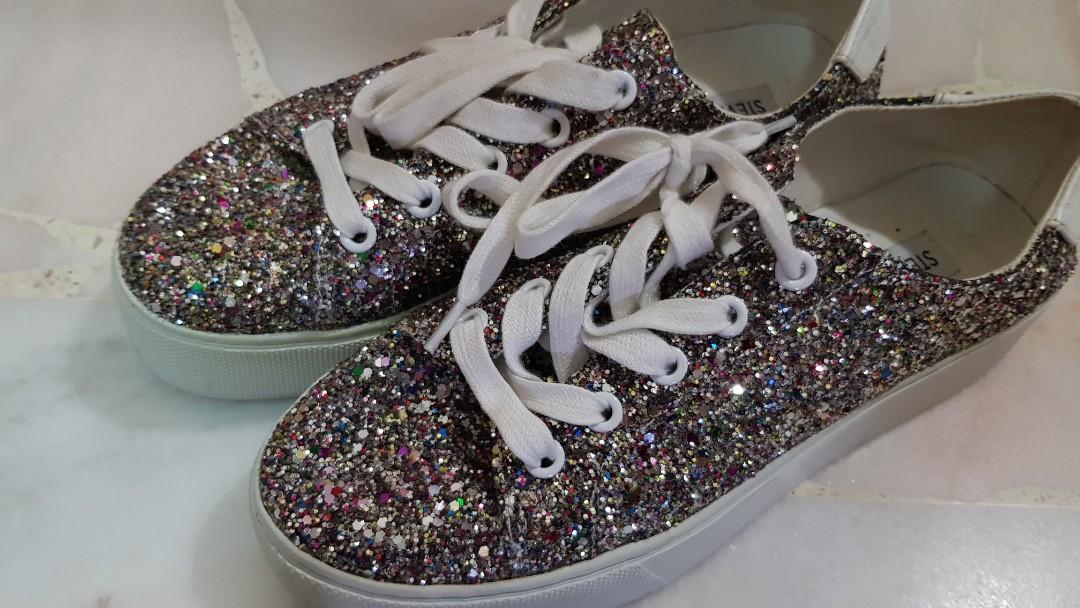 Steve Madden Glitter Sneakers Women s Fashion Footwear Sneakers
