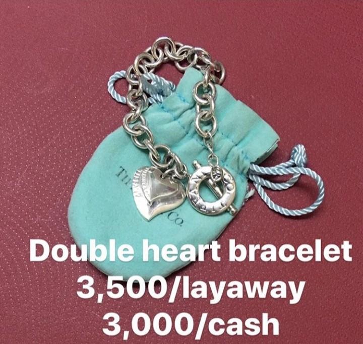 tiffany and co double heart bracelet