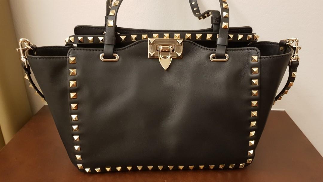 valentino black and gold bag