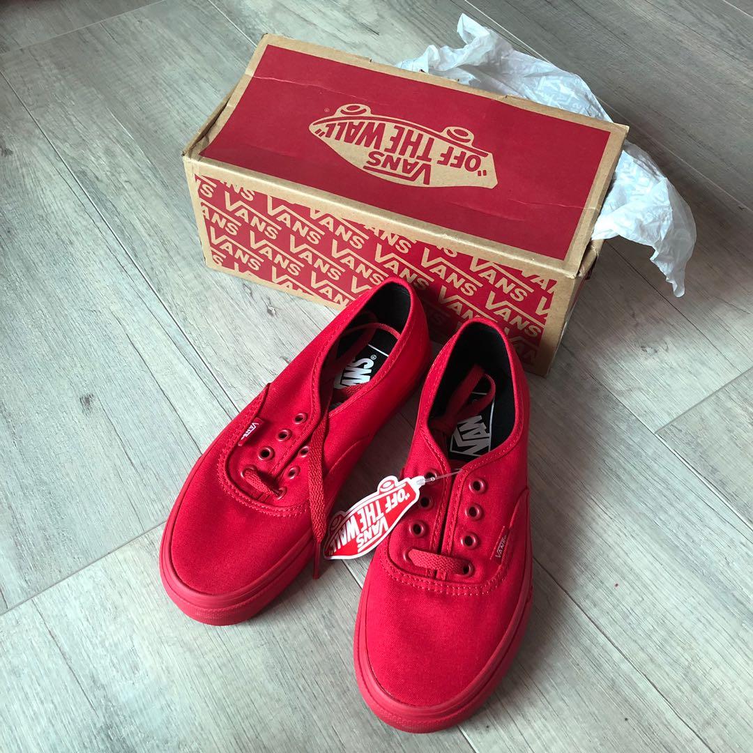 vans red shoes