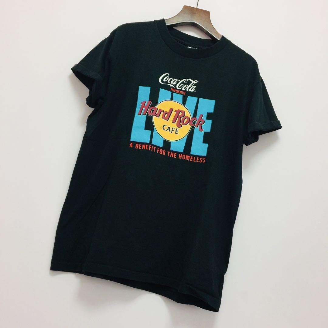 VINTAGE HARD ROCK CAFE x COCA COLA TEE, 名牌, 服裝- Carousell