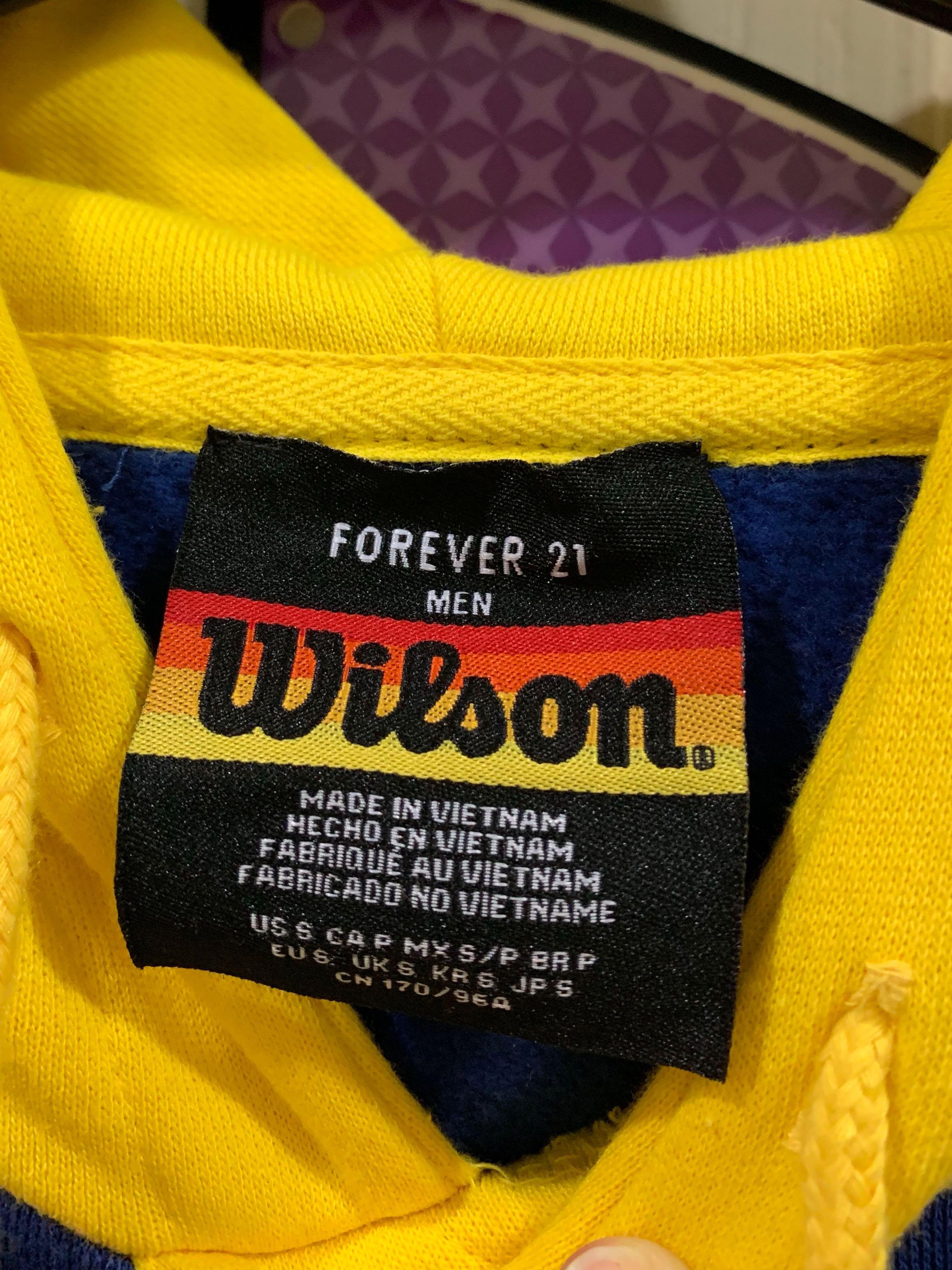 Wilson Colorblock Hoodie, Men's Fashion 
