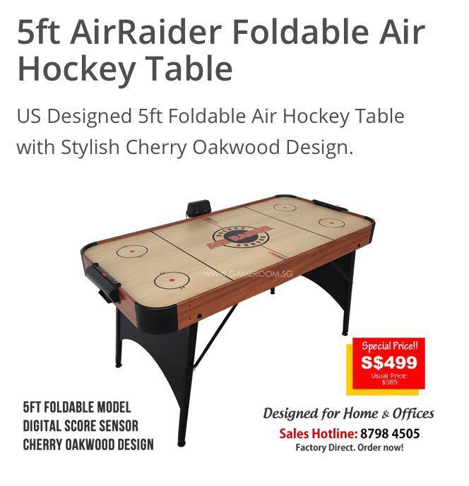 5ft Foldable Air Hockey Table Furniture Tables Chairs On