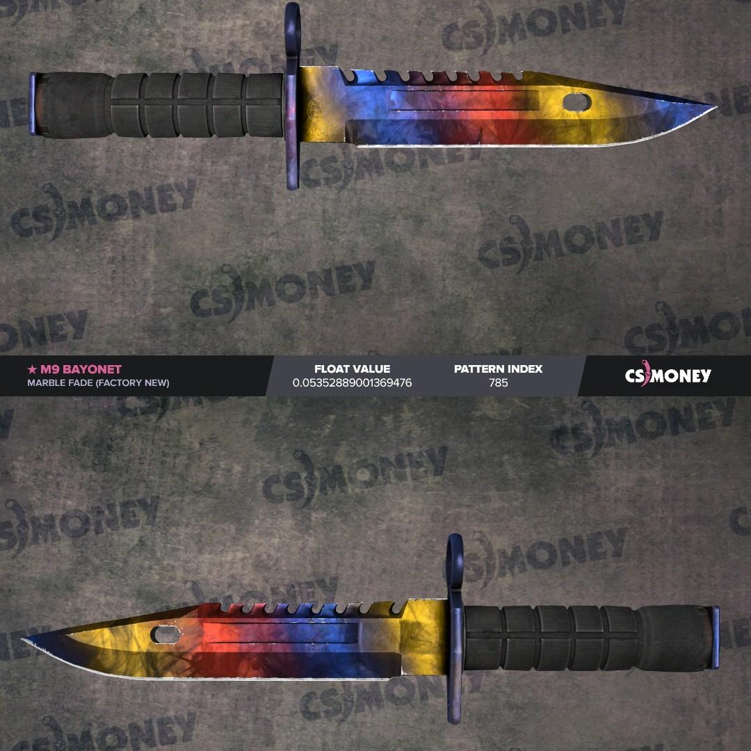 M9 Bayonet Marble Fade Factory New Toys Games Video Gaming Video Games On Carousell