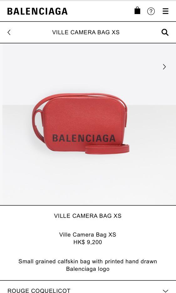 Balenciaga Ville Camera Bag Xs Luxury Bags Wallets On Carousell