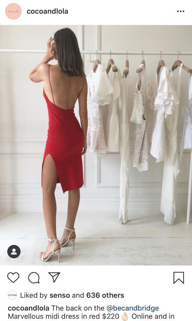 bec and bridge red marvellous dress