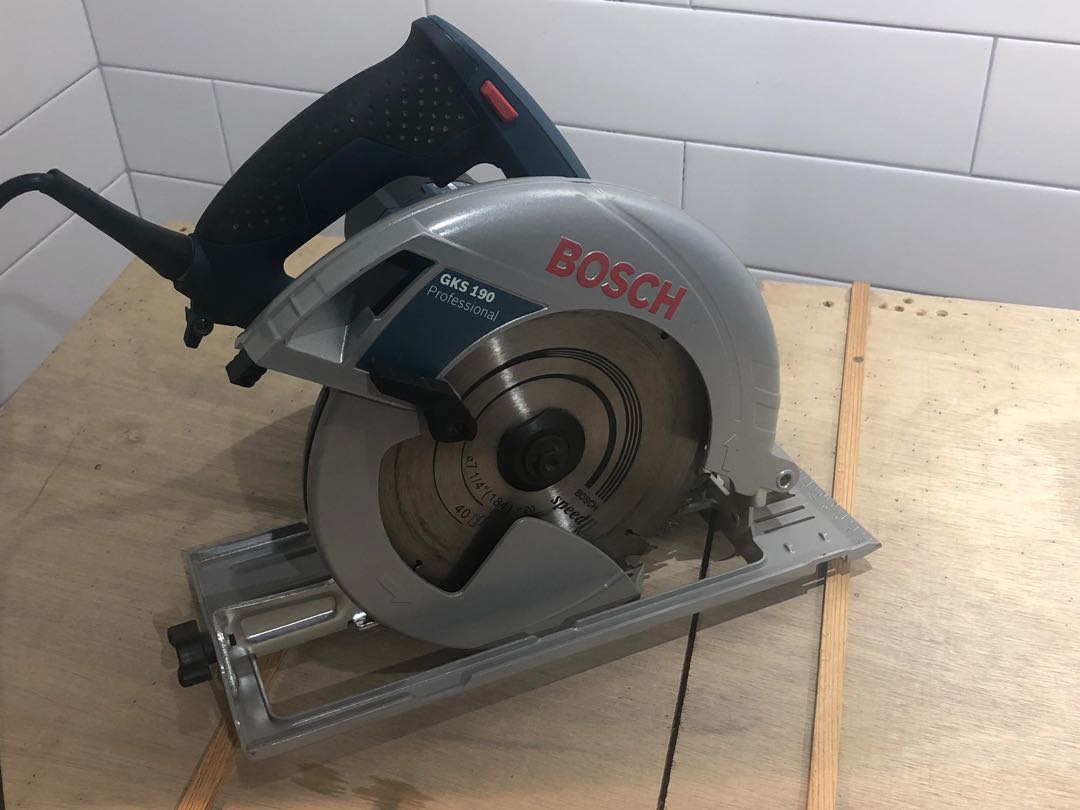 Bosch circular saw with table saw conversion, Furniture & Home Living