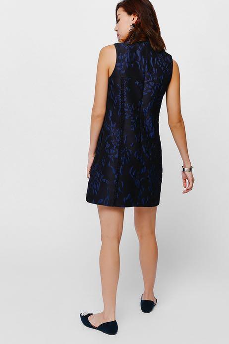 High neck jacquard dress Clearance