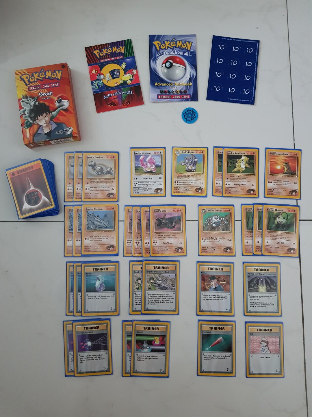 Brock Theme Deck Pokemon Trading Cards
