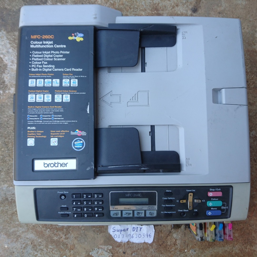 Brother Printer Mfc 260c Fax Copy Scan Print Aio Electronics Computers Others On Carousell