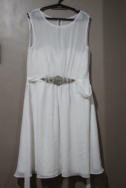 Forever New White Formal Civil Wedding Dress Women S Fashion