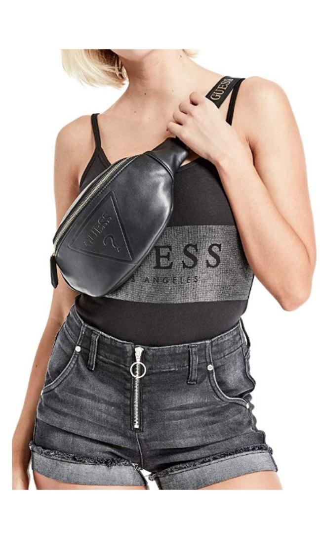Guess factory women's gym embossed logo waist pack cheap