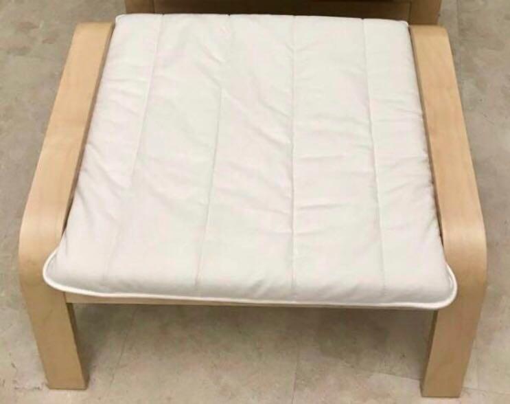 IKEA 2 Poang Chairs + Footstool + FREE Ikea Coffee Table, Furniture