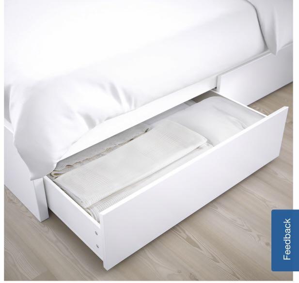 IKEA Malm Storage Bed, Furniture & Home Living, Furniture, Bed Frames