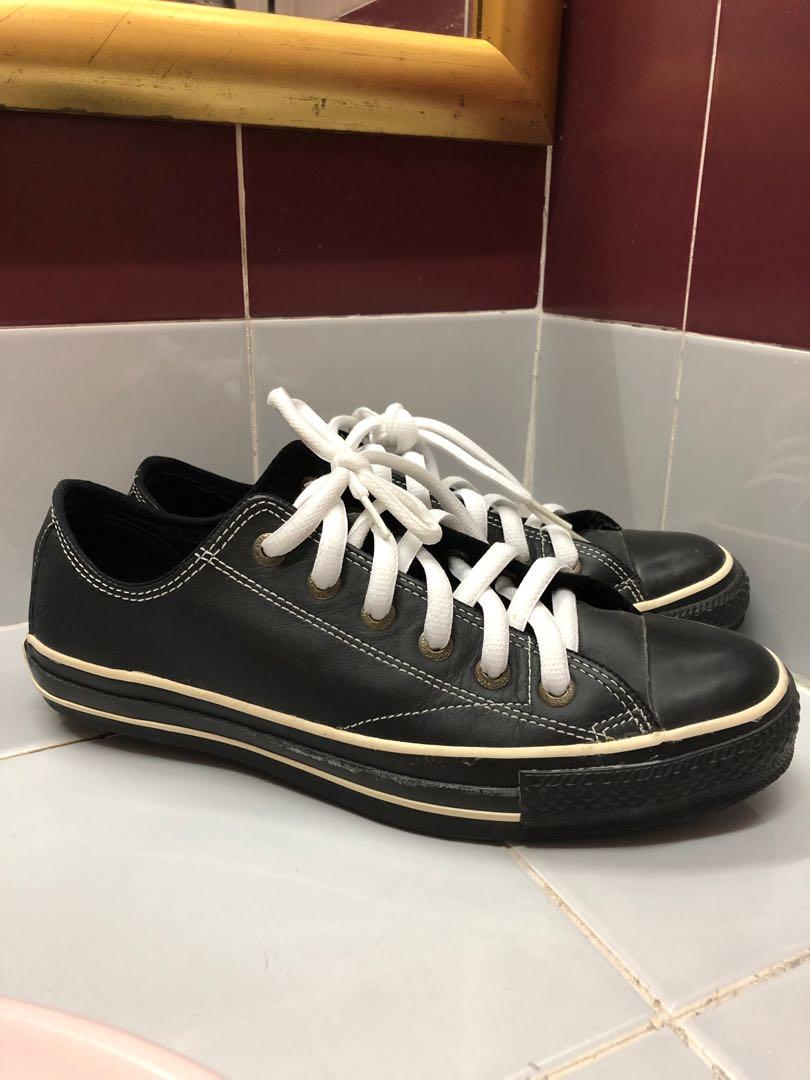 converse with leather laces