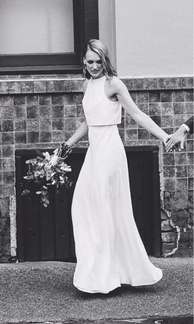Buy/Rent|<SUP> BHLDN/ Jill Jill Stuart Iva Crepe Maxi Gown in