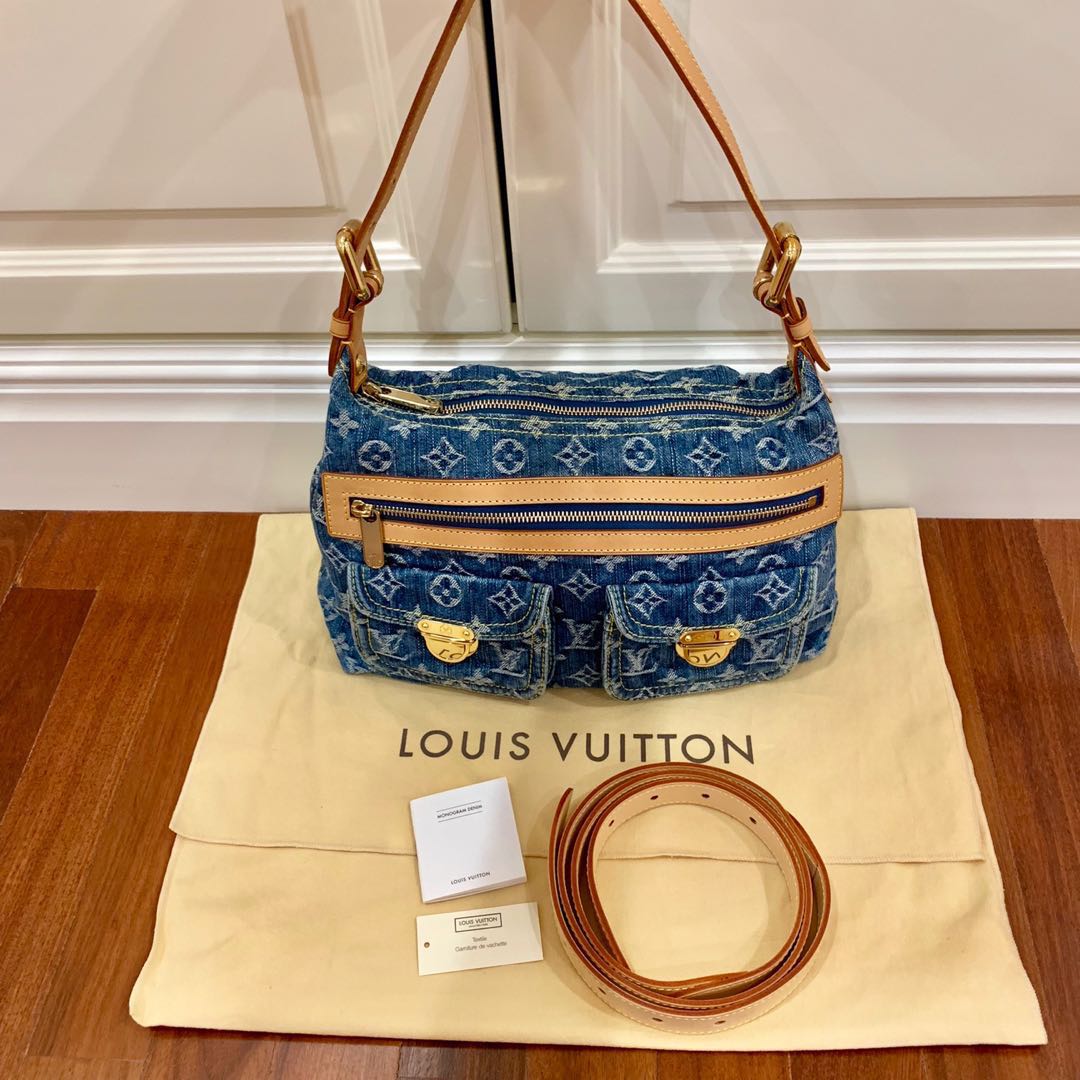 Louis Vuitton denim pm baggy denim shoulder bag