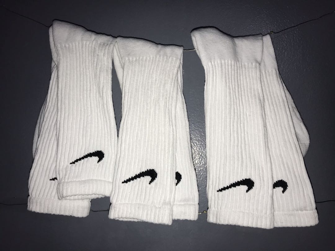 Nike double sided swoosh crew socks Men s Fashion Watches Accessories Socks on Carousell