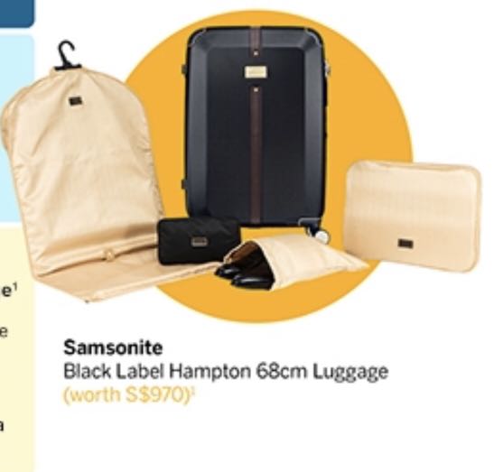 samsonite black label hampton 68cm spinner luggage