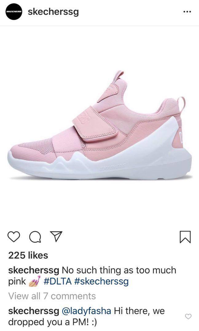skechers womens pink sneakers