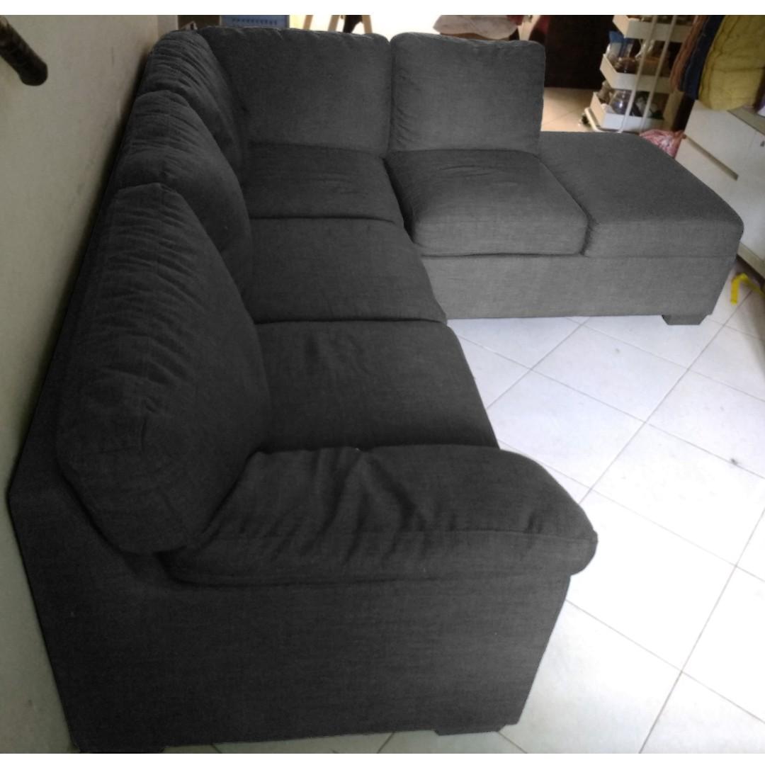 Sofa L Informa Perabotan Rumah On Carousell Gaya yang ditampilkan sederhana dan elegan kalian dapat mempercantik sofa dengan meja samping minimalis. sofa l informa