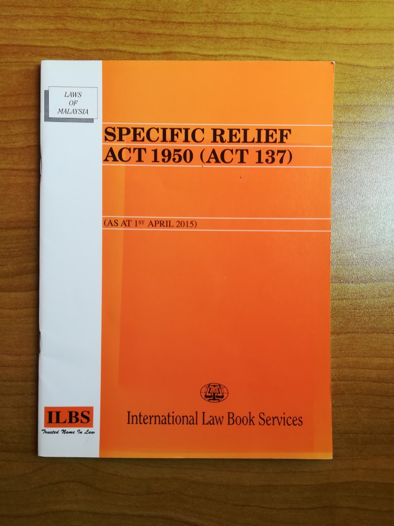 Specific Relief Act 1950 Law Statute Textbooks On Carousell