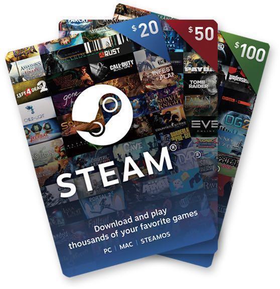 Steam錢包steam Wallet 全球通用美元usd 港幣hkd 300美金100美金50美金25美金10美金5美金steam遊戲代購手遊代練電腦遊戲代練特價點數卡序號 手提電話 電話 平板電腦裝飾 Sim 卡 Carousell
