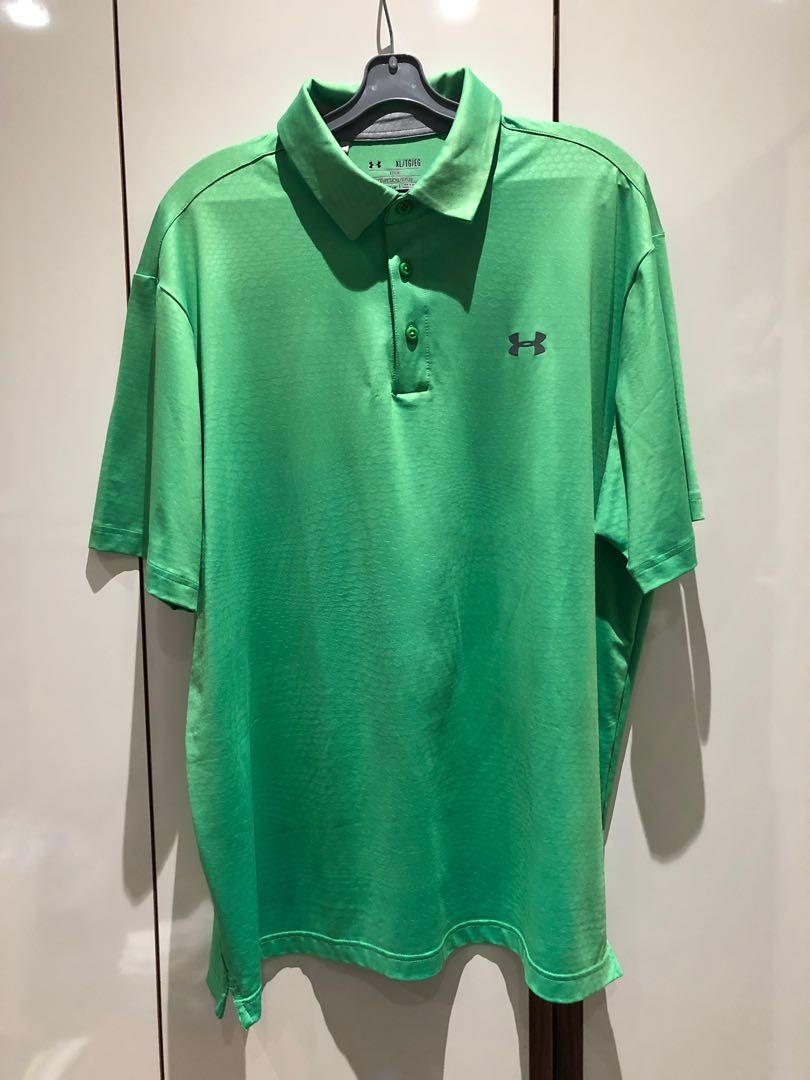 under armour green polo