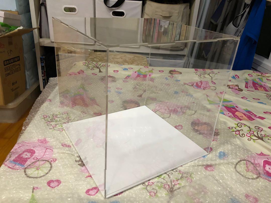 Easy self-assembly Clear Acrylic Display Case Box 9" 1/8 Scale Figures  24.5Cm H 
