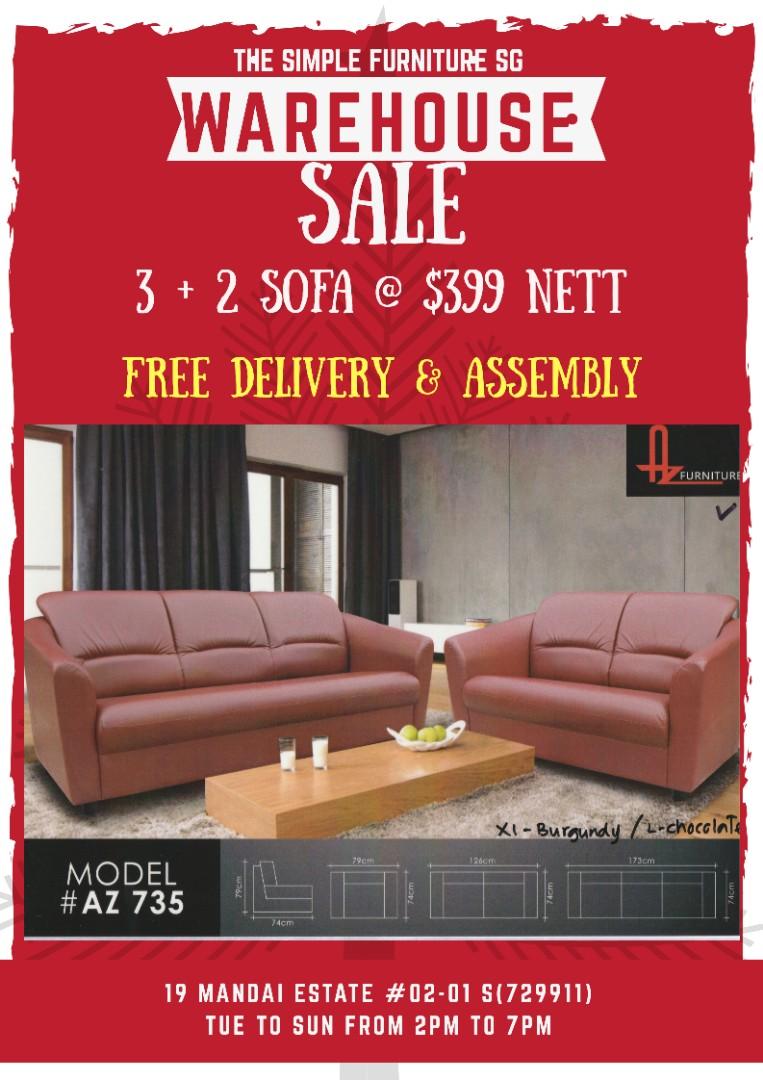 3 2 Sofa Warehouse Sale Brown And Maroon Furniture Sofas On