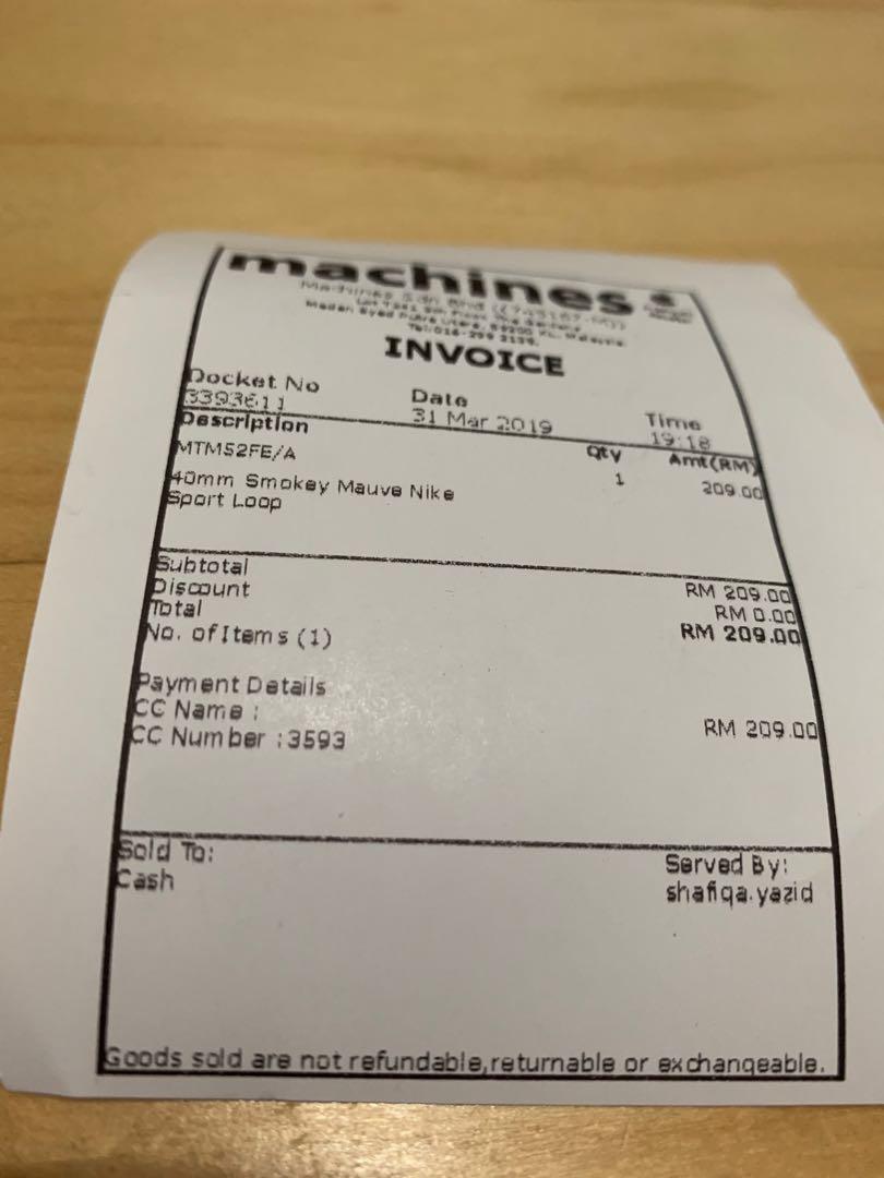 40mm smokey mauve nike sport loop