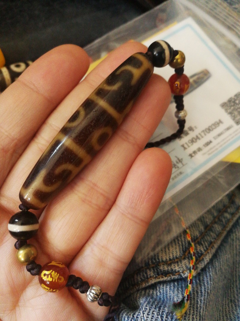 李連杰同款三眼蓮師法器天珠天然西藏真品瑪瑙項鍊護身符吊墜千年, 傢俬