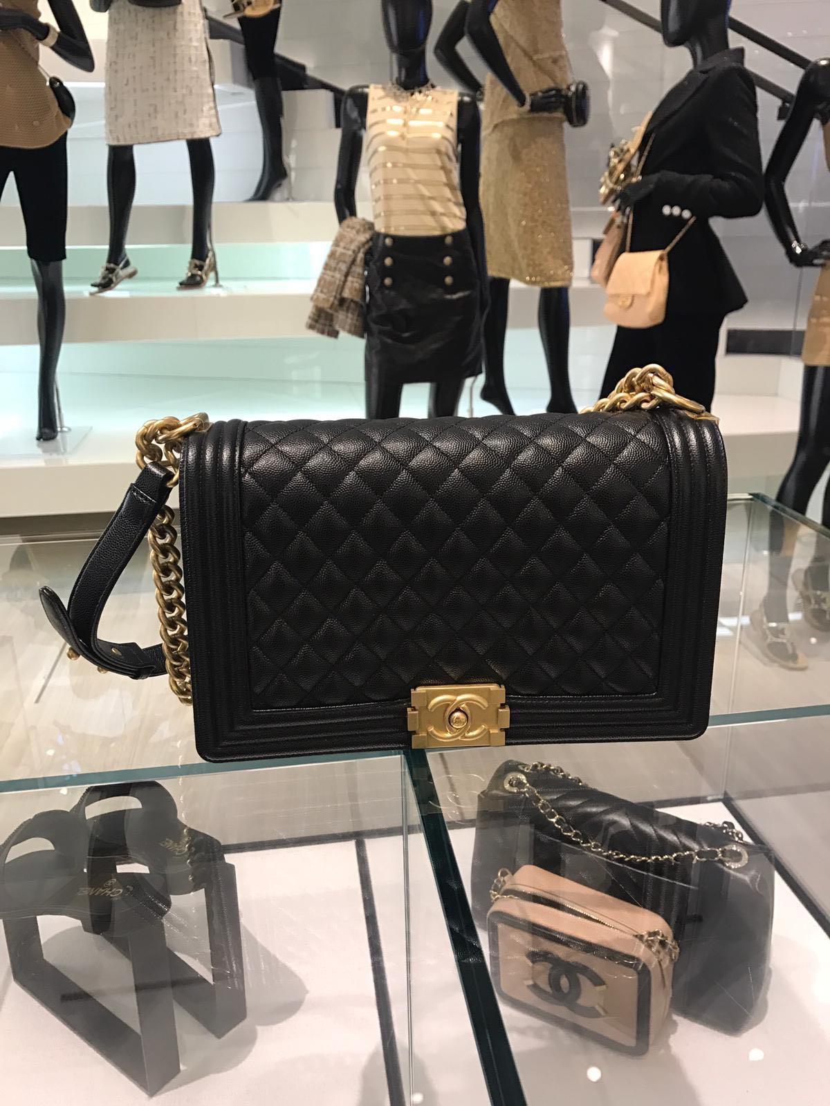 chanel le boy gold hardware