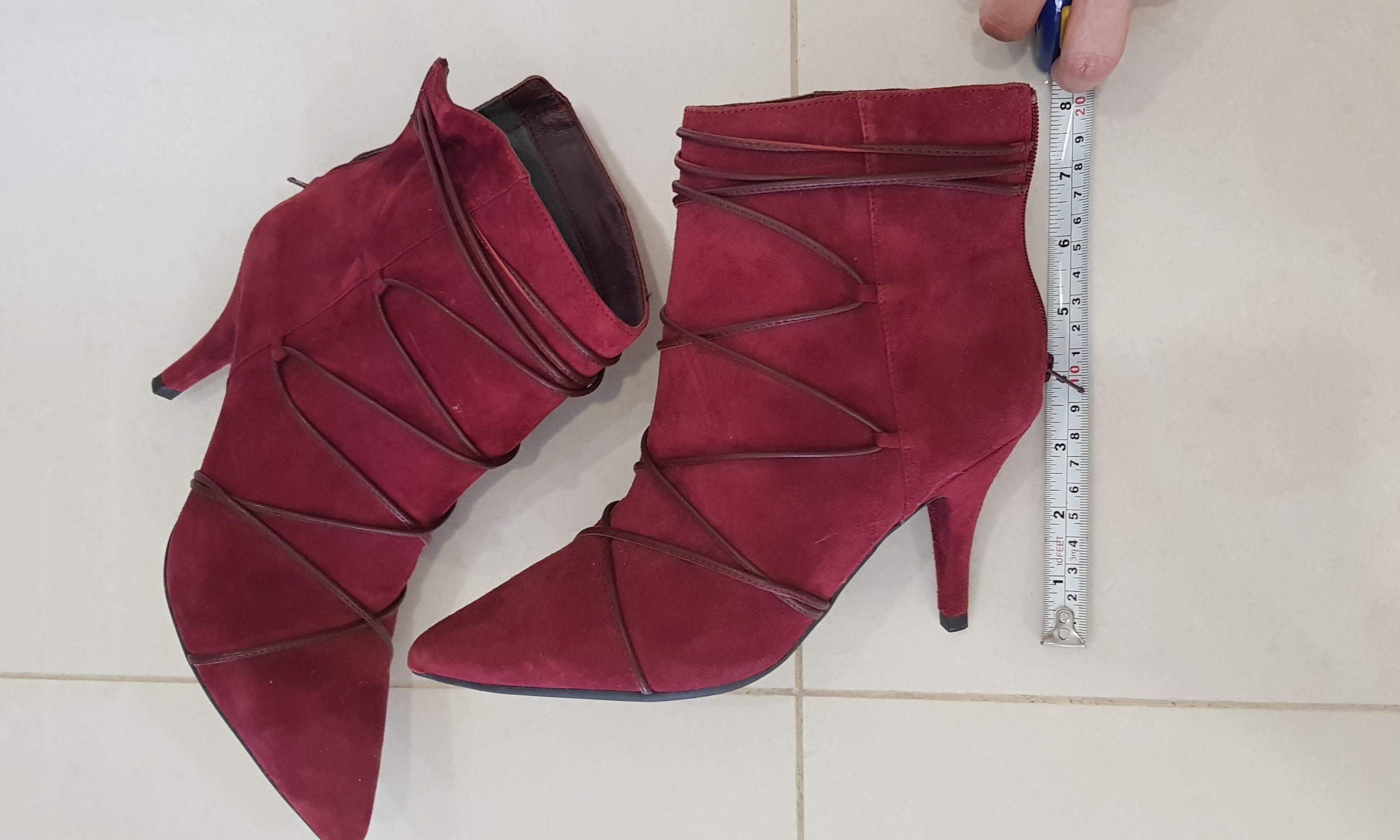deep red boots