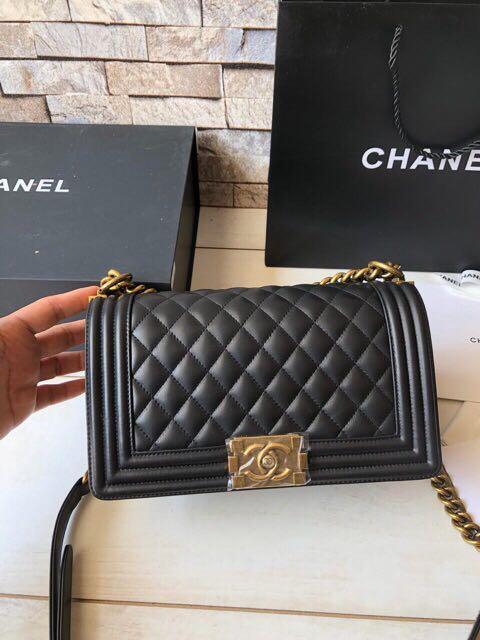 Chanel Boy Lambskin Mirror, Luxury, Bags & Wallets On Carousell